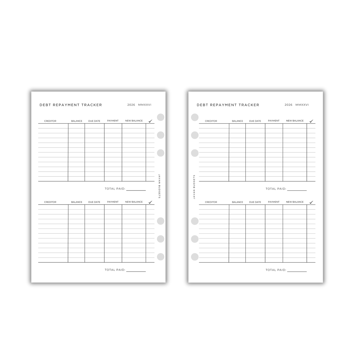 Debt Repayment Tracker | A5 Digital Download