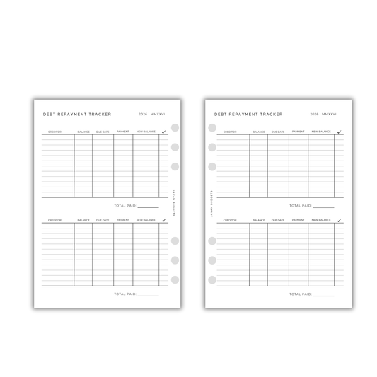 Debt Repayment Tracker | A5 Digital Download