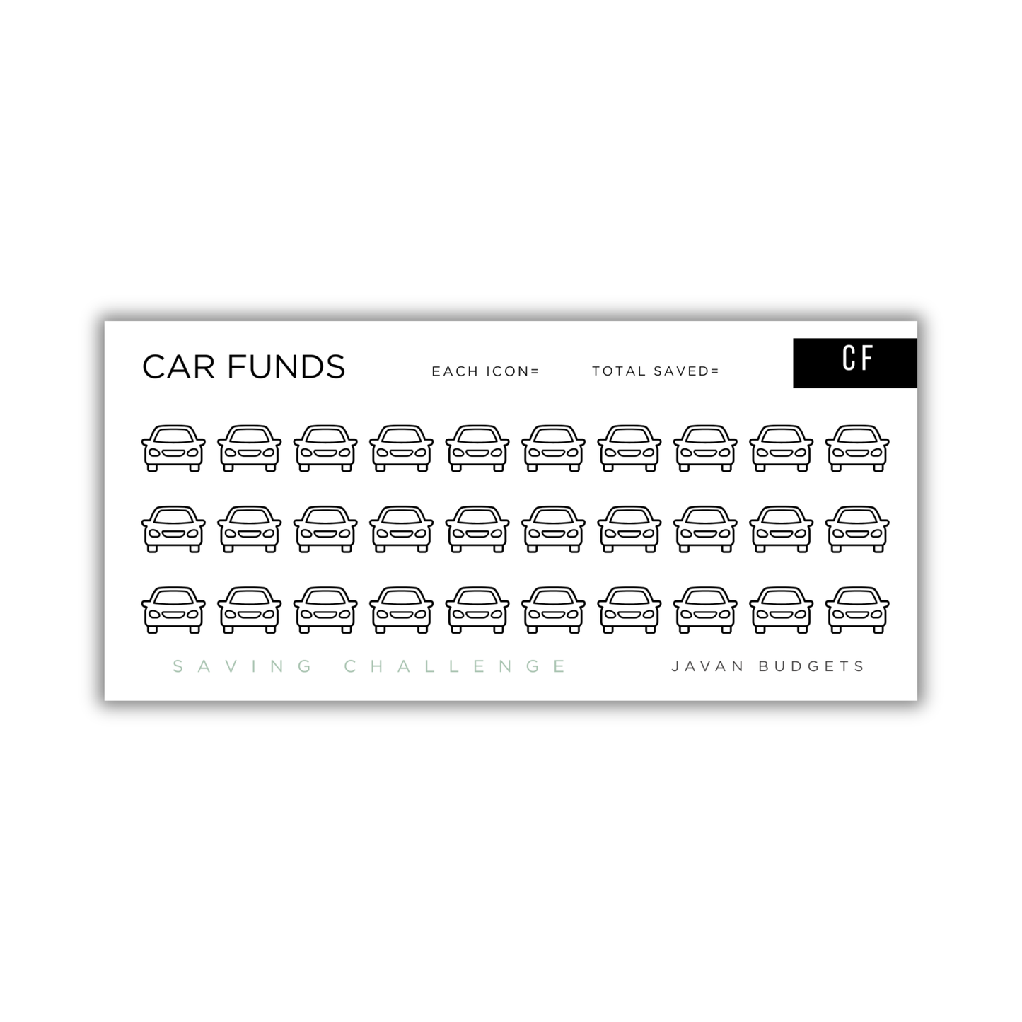 Car Funds | Savings Challenge