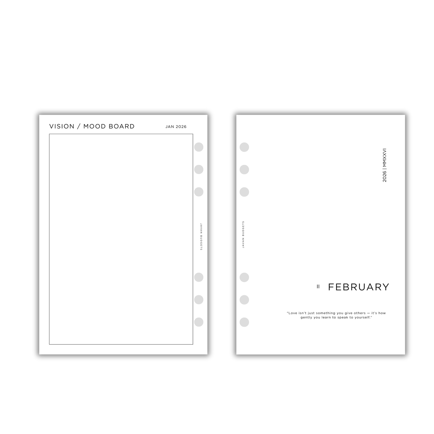 2026 Monthly Planner | A5 Digital Download