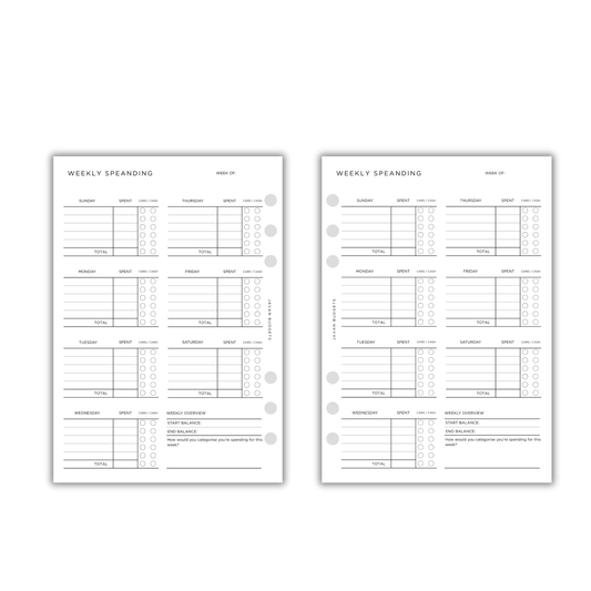 Weekly Spending Tracker | A5 Digital Download