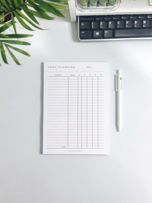 A5 Cash Planning Notepad | UK Version