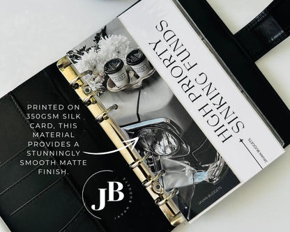 A6 Binder Bookmarks Decor | Smooth Silk Matte Finish | Not Laminated