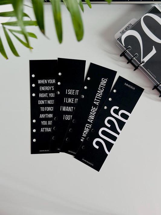 NEW A6 Binder Dividers Black Edition, Silk Smooth Finish, Binder Bookmarks, Not Laminated