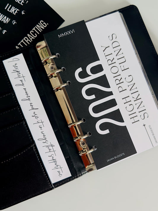 NEW A6 Binder Dividers Black Edition, Silk Smooth Finish, Binder Bookmarks, Not Laminated