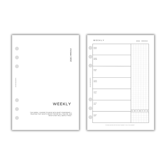 Undated Weekly Planner | A5 Digital Download